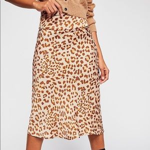 Free People Normani Bias Printed Skirt